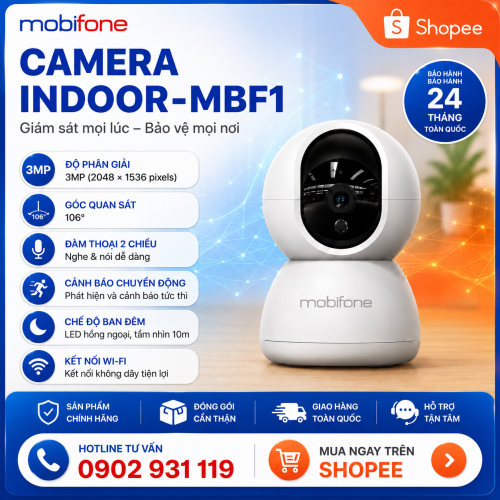 Giải Pháp Giám Sát Thông Minh Trong Nhà - Camera Indoor MobiFone