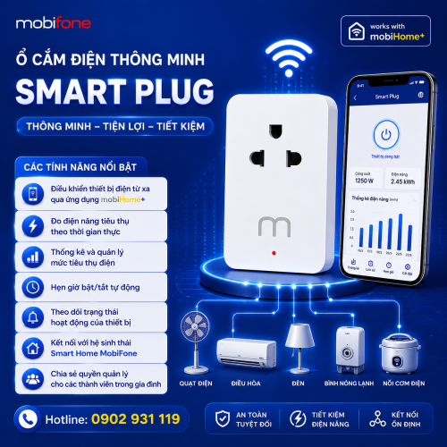 Ổ Cắm Điện Thông Minh Smart Plug - MobiFone