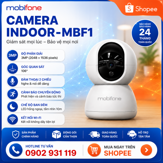Giải Pháp Giám Sát Thông Minh Trong Nhà - Camera Indoor MobiFone