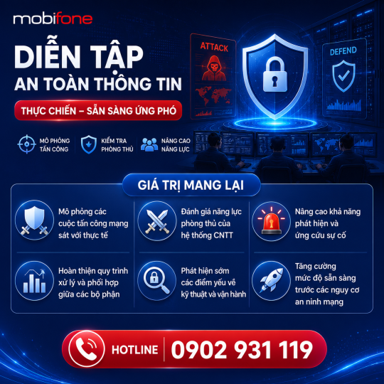 Dịch Vụ Diễn Tập An Toàn Thông Tin MobiFone