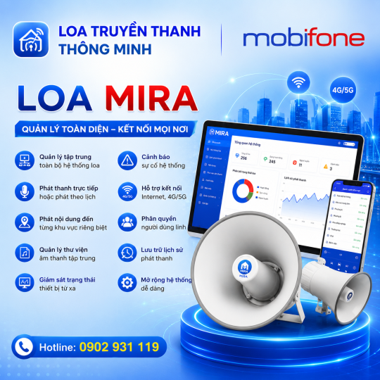 Giải Pháp Truyền Thanh Thông Minh - Loa Mira MobiFone